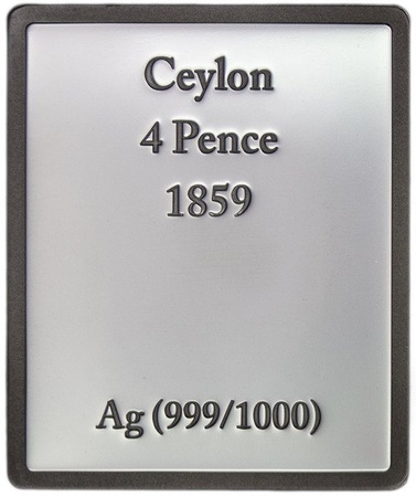 Cejlon 1859 - Znaczki Świata - Srebro