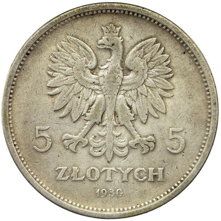 Polska 5 Złotych 1930 - Nike