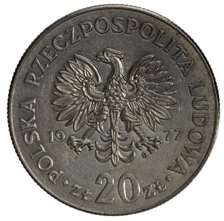 Polska 20 Złotych 1977 - Marceli Nowotko