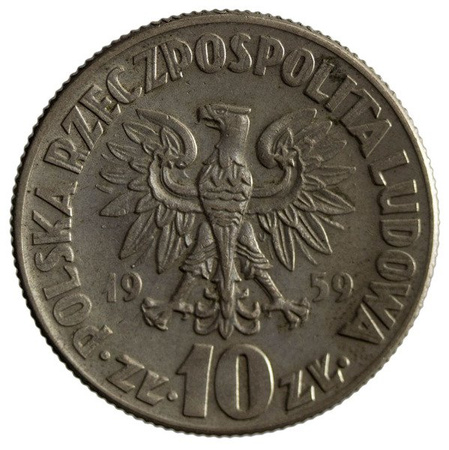 Polska PRL 10 Złotych 1959 b.z. - Mikołaj Kopernik