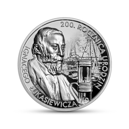 Polska 10 Złotych 2022, 200. rocznica urodzin Ignacego Łukasiewicza