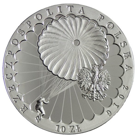 Polska 10 Złotych 2016 - 75. rocznica pierwszego zrzutu Cichociemnych