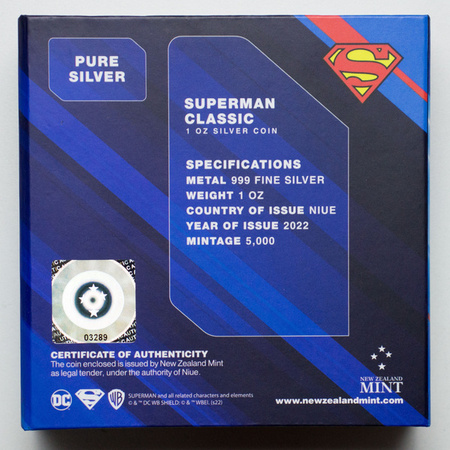 Niue 2 Dolary 2022, DC Comics, Superman