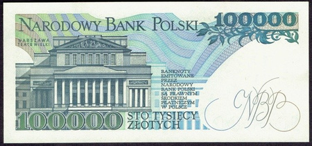 Polska PRL 100 000 Złotych 1990 - Stanisław Moniuszko