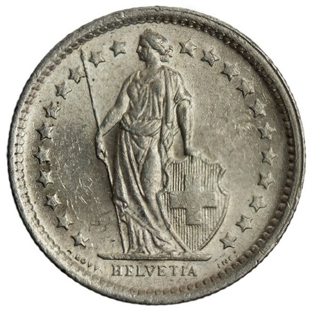 Szwajcaria 1/2 Franka 1967