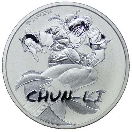 Tuvalu 1 dolar 2022, Street Fighter, Chun-Li