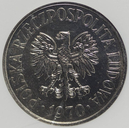 Polska 50 Groszy 1970 rok - NGC MS 63