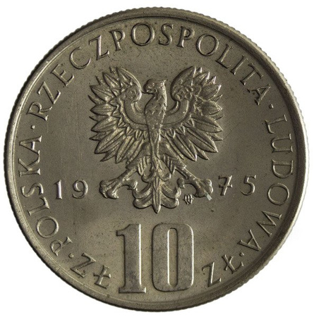 Polska PRL 10 Złotych 1975 - Bolesław Prus
