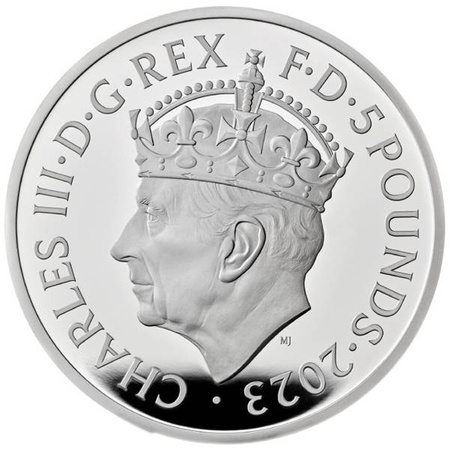 Wielka Brytania 5 funtów 2023, Koronacja Karola III