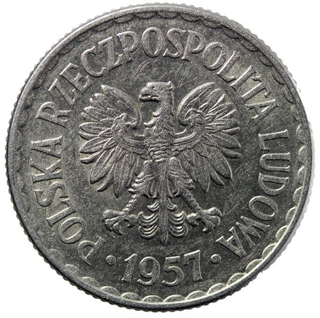 Polska PRL 1 Złoty 1957 b.z.
