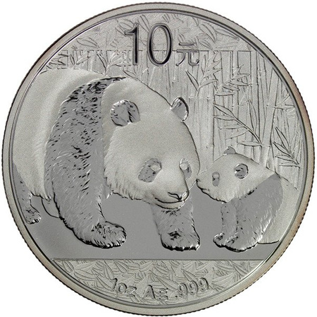 Chiny 10 Yuan 2011 - Panda, Ag999