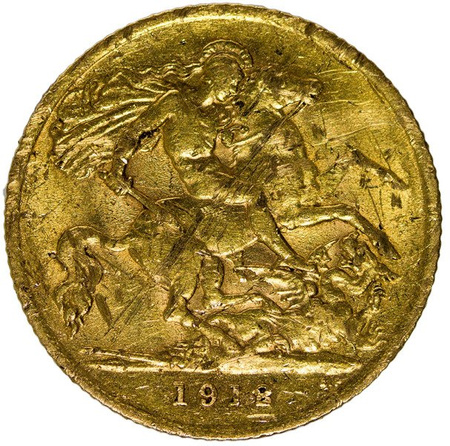 Wielka Brytania 1/2 Suwerena 1912 - Jerzy V