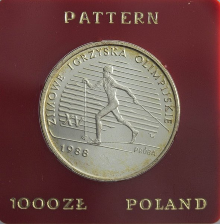 Polska 1 000 Złotych 1987 - XV Zimowe Igrzyska Olimpijskie 1988, Próba