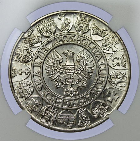 Polska PRL 100 Złotych 1966 - Mieszko i Dąbrówka - MS64