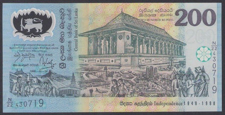 Sri Lanka 200 Rupii lankijskiej 1998