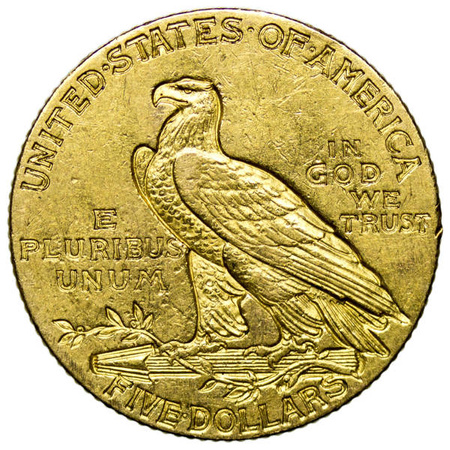 USA 5 Dolarów 1908 - Indian Head, Half Eagle