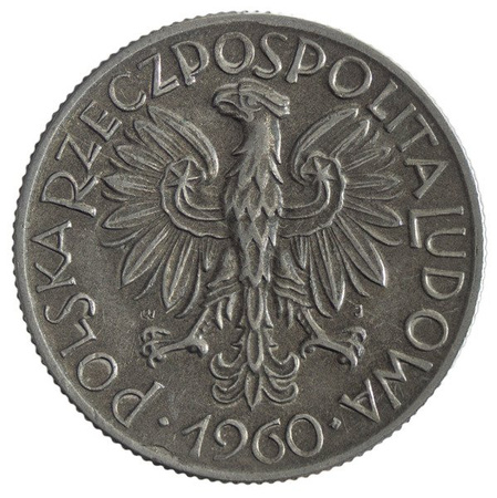 Polska PRL 5 Złotych 1960 b.z. - Rybak