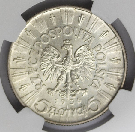 Polska 5 Złotych 1936 - Józef Piłsudski, MS 64