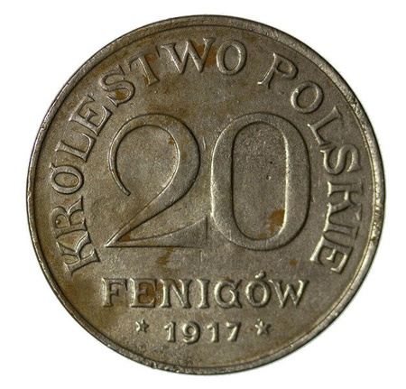 Królestwo Polskie 20 Fenigów 1917