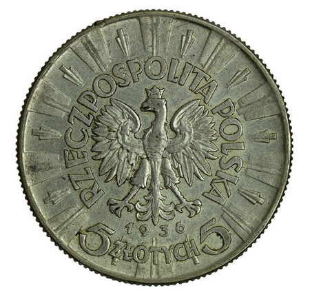 Polska 5 Złotych 1936 - Józef Piłsudski