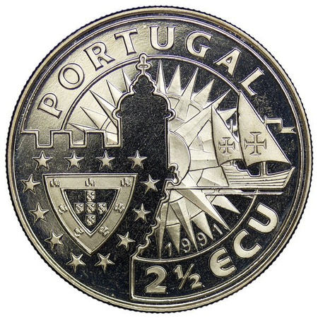 Portugalia 2 1/2 Escudos 1991 - Henryk Żeglarz