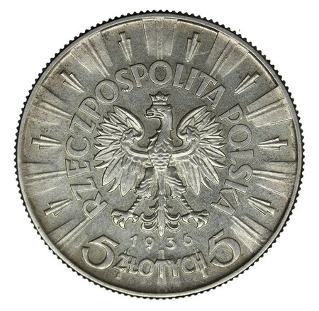 Polska 5 Złotych 1936 - Józef Piłsudski