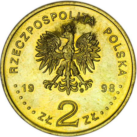 Polska 2 Złote 1998 - 100 Lat Odkrycia Polonu i Radu