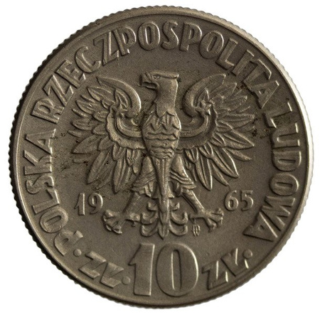 Polska PRL 10 Złotych 1965 - Mikołaj Kopernik