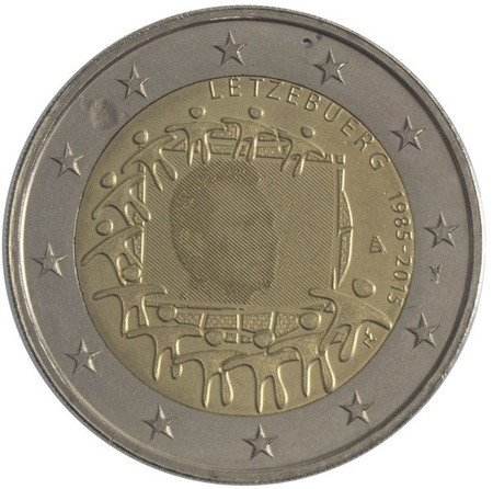 Luksemburg 2 Euro 2015 - 30 lat Flagi Unii Europejskiej 