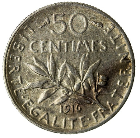 Francja 50 Centimes 1916