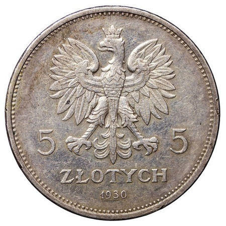 Polska 5 Złotych 1930 - Sztandar