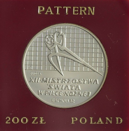 Polska 200 Złotych 1982 - XII Mistrzostwa Świata w Piłce Nożnej - Hiszpania 82', Próba