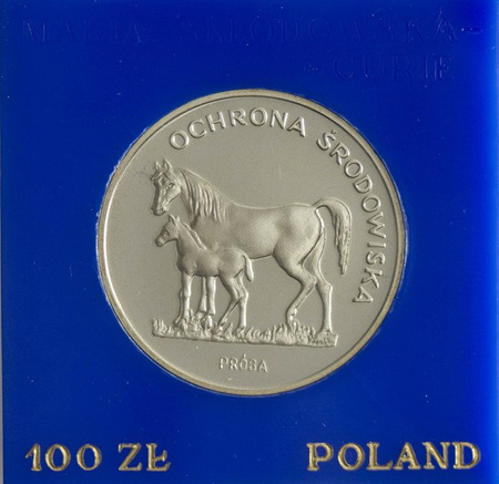 Polska 100 Złotych 1981 - Konie, Próba