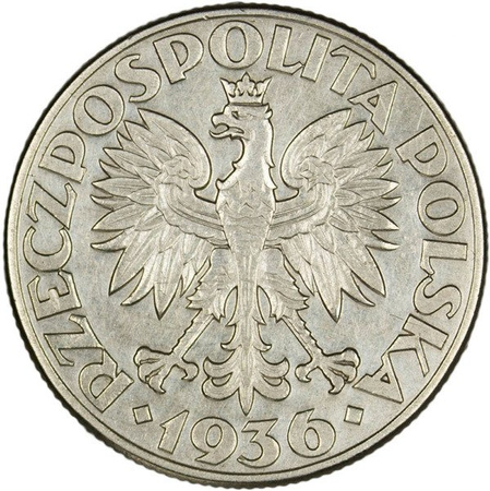 Polska 2 Złote 1936 - Żaglowiec