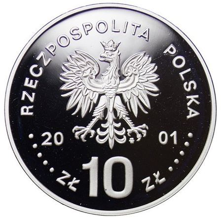 Polska 10 Złotych 2001 - Jan III Sobieski, półpostać