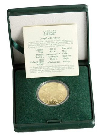 Polska 200 złotych 2009 - Husarz XVII wiek