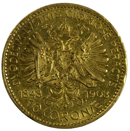 Austria 10 Koron 1908 - Franciszek Józef