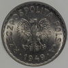 Polska 1 Złoty 1949 b.z. rok - NGC MS 65