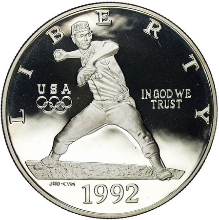 USA 1 Dolar 1992 S - Bejsbolista olimpijski