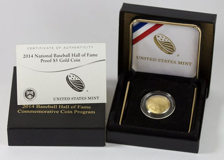 USA 5 Dolarów 2014 - Baseball - Kształt soczewki