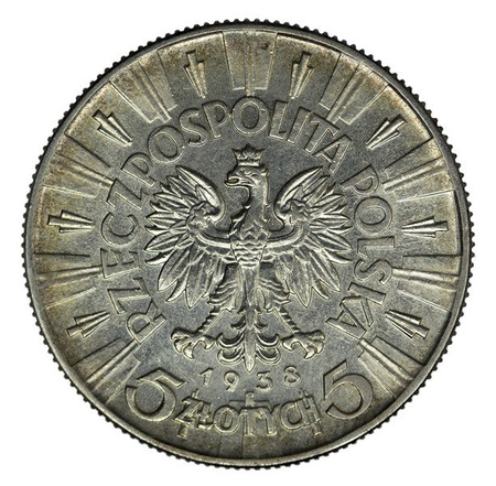 Polska 5 Złotych 1938 - Józef Piłsudski