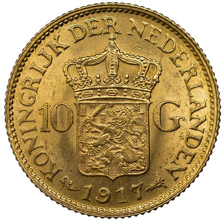Holandia 10 Guldenów 1917 - Wilhelmina