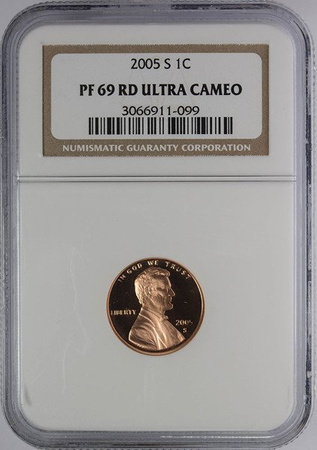 USA 1 Cent 2005 - NGC PF 69 RD Ultra Cameo