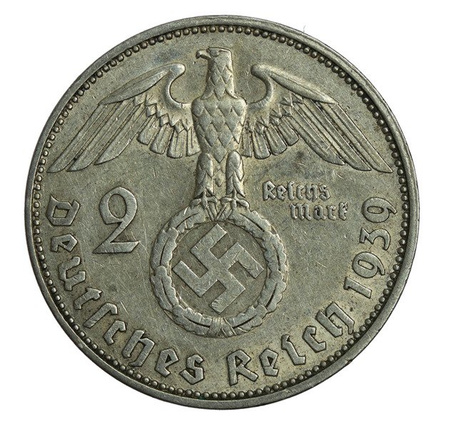 Niemcy 2 Marki 1939 J - Paul von Hindenburg