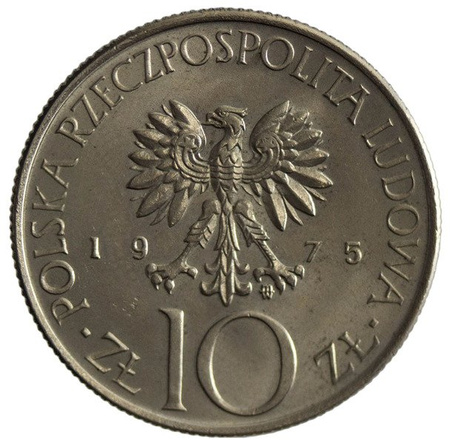 Polska PRL 10 Złotych 1975 - Adam Mickiewicz