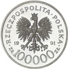 Polska 100 000 Złotych 1991 - Żołnierz Polski na Frontach II Wojny Światowej - Narvik 1940