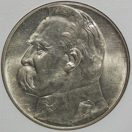 Polska 10 Złoty 1939 rok - Józef Piłsudski - NGC AU 58