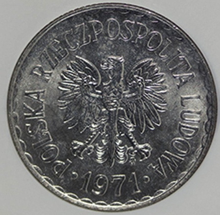 Polska 1 Złoty 1971 rok - NGC MS 63