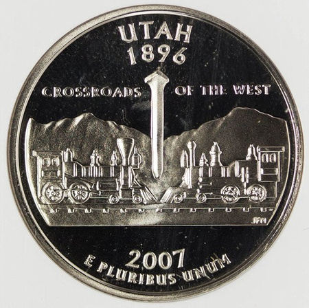 USA 25 Centów 2007 - Utah, Quarter - NGC PF69 Ultra Cameo