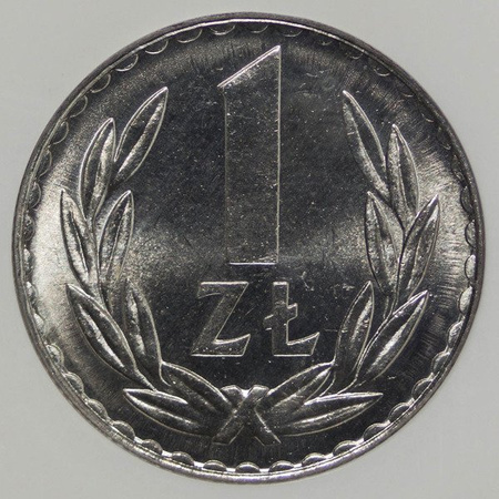 Polska 1 Złoty 1981 rok - NGC MS 65